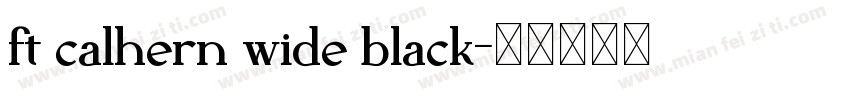 ft calhern wide black字体转换